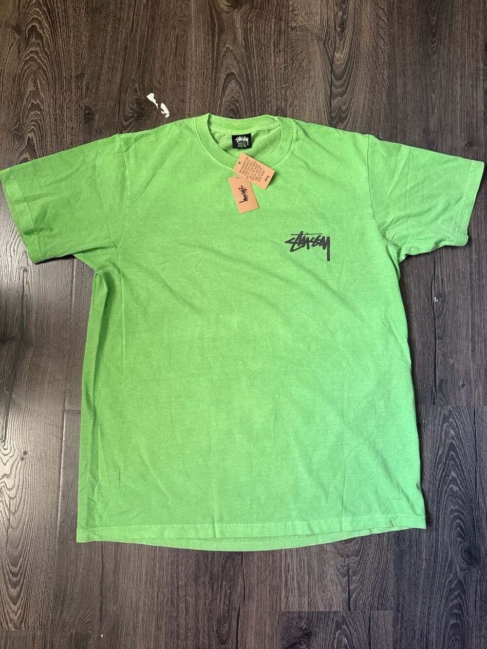 Stussy Big League Pigment Dyed T-Shirt in Green